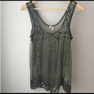 Willow & Clay beaded top